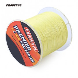 image of PROBEROS 500M DURABLE COLORFUL PE 4 STRANDS MONOFILAMENT BRAIDED FISHING LINE ANGLING ACCESSORY (YELLOW) 60LBS