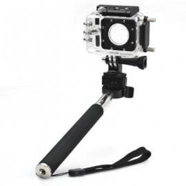 image of ORIGINAL SJCAM FOLDABLE SELFIE STICK CAMERA MONOPOD WITH ADAPTER FOR GOPRO HERO 4 / 3+ / 3 / 2 / 1 / SJ4000 / SJ5000 / SJ6000 ACTION CAMERA (BLACK)