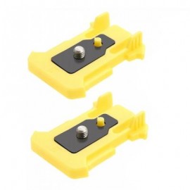 image of DAZZNE DZ-S1 2PCS QUICK RELEASE CONNECTION MOUNT BUCKLE FOR ACTION CAMERAS (YELLOW)