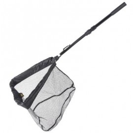 image of HONROEAL 95CM ALUMINUM POLE WATERPROOF RUBBER FISHING LANDING NET (BLACK) 0