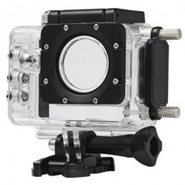 image of ORIGINAL SJCAM WATERPROOF CASE HOUSING FOR SJ5000 / SJ5000 WIFI / SJ5000 PLUS ACTION CAMERA MOTORCYCLE USE (BLACK)