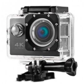 image of V60S 4K WIFI ACTION CAMERA 170 DEGREE FOV WITH 2.4G REMOTE CONTROLLER (SILVER) EU PLUG