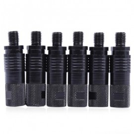 image of 6PCS DURABLE FISHING ANNUNCIATOR CONNECTOR JOINT BANK SUPPORT BINDING HEAD (BLACK) -