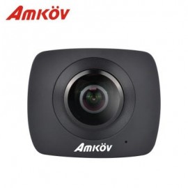 image of AMKOV AMK200S PANORAMA DUAL LENS WIFI ACTION SPORT CAMERA 960P LCD SCREEN TF CARD SLOT (BLACK)