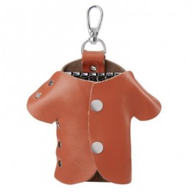 image of UNISEX CLOTHES SHAPE RIVET EMBELLISHMENT SOLID COLOR KEY CASE (ORANGE) 12.30 x 1.80 x 11.60 cm