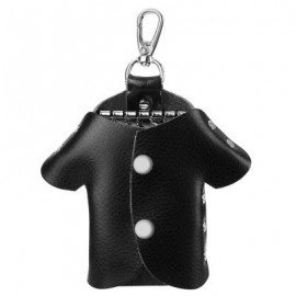 image of UNISEX CLOTHES SHAPE RIVET EMBELLISHMENT SOLID COLOR KEY CASE (BLACK) 12.30 x 1.80 x 11.60 cm