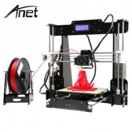 image of ANET A8 3D DESKTOP ACRYLIC LCD SCREEN PRINTER (BLACK) UK PLUG