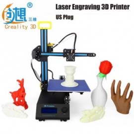 image of CREALITY3D CR - 8 2 IN 1 LASER ENGRAVING 3D DESKTOP PRINTER LCD SCREEN DISPLAY (BLACK) US PLUG