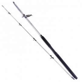 image of YIYA PLUGABLE FISHING ROD MEDIUM 2.4M / 2.7M SLIVER 2 SECTIONS (SILVER) 2.7M
