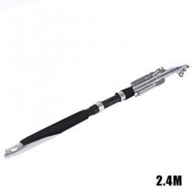 image of SEA RIVER LAKE STAINLESS STEEL AUTOMATIC FISHING ROD FISH POLE (LAKE BLUE) 2.4M
