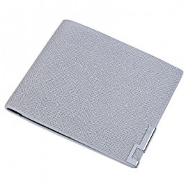 image of CATEGORY Search SOLID COLOR HORIZONTAL SHORT OPEN WALLET FOR MEN WOMEN (GRAY) HORIZONTAL