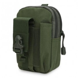 image of WATER RESISTANT ZIPPER BUCKLE OUTDOOR ACTIVITY SPORT CELL PHONE WAIST BAG FOR UNISEX (ARMY GREEN) VERTICAL