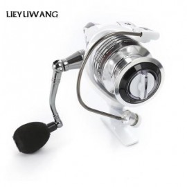 image of LIEYUWANG 13 + 1BB SPINNING FISHING REEL WITH EXCHANGEABLE HANDLE FOR CASTING LINE (PEARL WHITE, HC1000