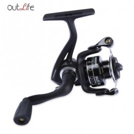 image of OUTLIFE BD500 / 650 5.2:1 5 + 1 BALL BEARINGS METAL SPOOL SPINNING FISHING REEL FISH EQUIPMENT (BLACK, BD500/BD650) BD500