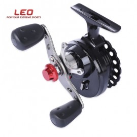 image of LEO DWS60 4 + 1BB 2.6:1 65MM FLY FISHING REEL WHEEL WITH HIGH FOOT (BLACK) RIGHT HAND