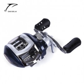 image of DIAO DE LAI 6.3:1 6 + 1 BALL BEARINGS HIGH SPEED LEFT RIGHT HAND BAIT CASTING FISHING REEL (BLUE) LEFT