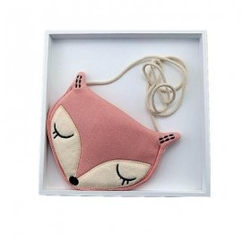 image of CHILDREN OF SINGLE SHOULDER BAG CLOTH MAOMAO FOX PACKETS (PINK) -