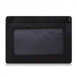 image of LICHEE PATTERN SOLID COLOR OPEN LEATHER HORIZONTAL MAGNET CARD WALLET FOR MEN (COFFEE) VERTICAL