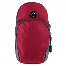 image of OUTDOOR SPORT CELLPHONE BAG RUNNING WRIST POUCH (PURPLISH RED) -