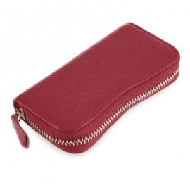 image of S SHAPE LICHEE TRAVEL BUSINESS KEY CASE FOR UNISEX (RED) 6.80 x 2.50 x 12.80 cm