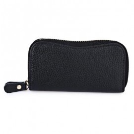 image of S SHAPE LICHEE TRAVEL BUSINESS KEY CASE FOR UNISEX (BLACK) 6.80 x 2.50 x 12.80 cm