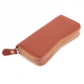 image of S SHAPE LICHEE TRAVEL BUSINESS KEY CASE FOR UNISEX (ORANGE) 6.80 x 2.50 x 12.80 cm