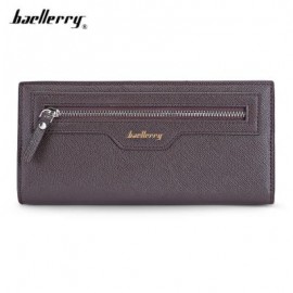 image of BAELLERRY THIN SOFT CLUTCH BAG LONG CARD HOLDER COIN PURSE MEN (ESPRESSO) -