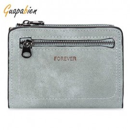 image of GUAPABIEN TRENDY TIDY LINE LETTER PRINT ZIPPER HASP DESIGN MULTICARD BIT WRIST WALLET (LIGHT GREEN) -
