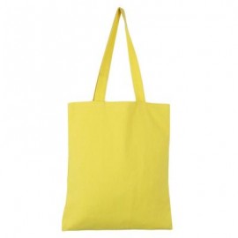 image of SOLID COLOR OPEN CANVAS COTTON HANDCRAFT THICK PORTABLE SHOULDER BAG FOR WOMEN (GINGER) 32.50 x 0.50 x 35.50 cm