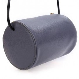 image of GUAPABIEN CYLINDER PATTERN SOLID COLOR DUAL PURPOES SHOULDER MESSENGER MINI BAG FOR WOMEN (GRAY) HORIZONTAL