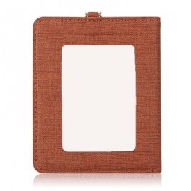image of DETACHABLE NECK STRAP PU LEATHER MAGNET CARD HOLDER UNISEX LIGHT WALLET (COFFEE) -