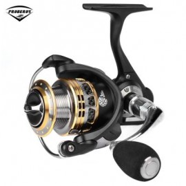 image of PRO BEROS 13 + 1BB LIGHTWEIGHT METAL SPINNING FISHING REEL (SILVER AND BLACK) LM1000