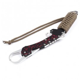 image of PORTABLE ROPE WOVEN FISH GRIP LURES PLIERS FINDER FISHING ACCESSORY (BLACK) -