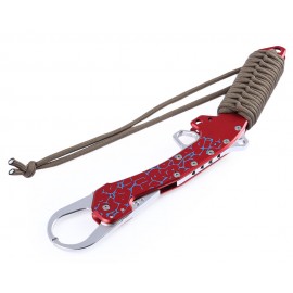 image of PORTABLE ROPE WOVEN FISH GRIP LURES PLIERS FINDER FISHING ACCESSORY (RED) -