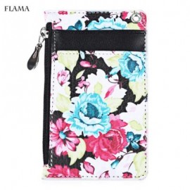 image of FLAMA TRENDY FLOWER PRINT PUBLIC TRANSPORT CARD CERTIFICATE BAG (WHITE) 12.50 x 1.50 x 7.70 cm