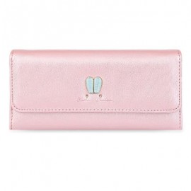 image of RABBIT EAR PATTERN SUCTION BUTTON DESIGN MULTICARD BIT WRIST CLUTCH CARD HOLDER WALLET (PINK) 1.00 x 1.00 x 1.00 cm