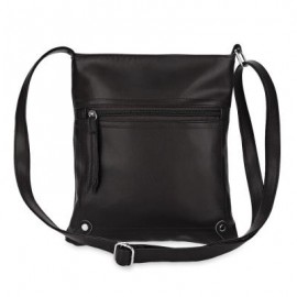 image of GUAPABIEN PU LEATHER SOLID COLOR RECTANGLE LIGHT WEIGHT SHOULDER BAG (BROWN) -