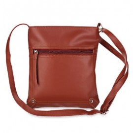 image of GUAPABIEN PU LEATHER SOLID COLOR RECTANGLE LIGHT WEIGHT SHOULDER BAG (COFFEE) -