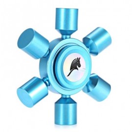image of KELIMA ALUMINUM ALLOY ADHD FIDGET SPINNER RUDDER SHAPE STRESS RELIEVER TOY RELAXATION GIFT (BLUE) -