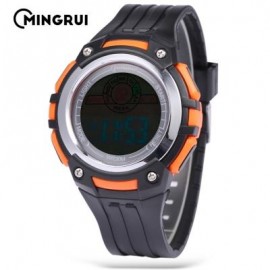image of MINGRUI MR - 8547079 KIDS DIGITAL MOVT WATCH LED LIGHT DATE DAY CHRONOGRAPH 3ATM WRISTWATCH (SWEET ORANGE) 0