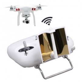 image of PARABOLIC REMOTE CONTROLLER RANGE EXTENDER TRANSMITTER SIGNAL BOOSTER FOR DJI PHANTOM 3 STANDARD 2 ANTENNA (GOLDEN) 0