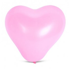 image of 100PCS HEART SHAPE LATEX BALLOON WEDDING FESTIVAL DECOR (PINK) -