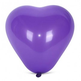 image of 100PCS HEART SHAPE LATEX BALLOON WEDDING FESTIVAL DECOR (PURPLE) -