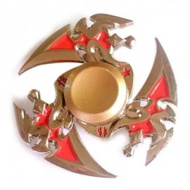 image of THREE KNIFE FINGER GYRO ALLOY EDC STRESS RELIEF TOY FIDGET SPINNER (DEEP RED) -