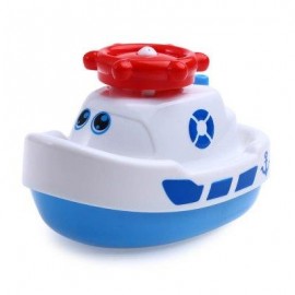 image of BABY ROTARY AUTOMATIC ELECTRIC SPRINKLER STEAMBOAT SWIMMING BATH TOYS (WHITE) -