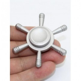 image of SHIP RUDDER FINGERTIP SPINNING TOP FINGER GYRO FOCUS TOY (SILVER) -