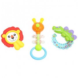 image of 3PCS BABY COLORFUL HAND SHAKE BELL RING RATTLE FEEDER EDUCATIONAL TOY (#4) -