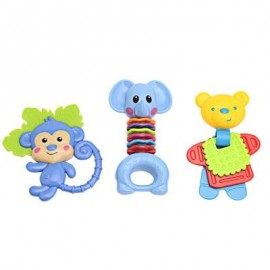 image of 3PCS BABY COLORFUL HAND SHAKE BELL RING RATTLE FEEDER EDUCATIONAL TOY (#5) -