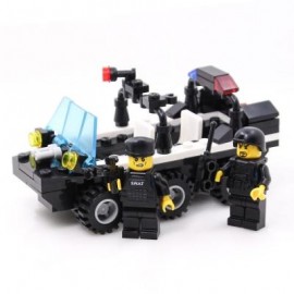 image of KIDS ADULT EDUCATIONAL TOY BUILDING BRICKS SWAT PATROL ARMORED CAR BLOCKS ASSEMBLED GIFT (COLORMIX) 0