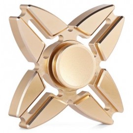 image of FOUR-POINTED STAR GYRO STRESS RELIEVER PRESSURE REDUCING TOY FOR OFFICE WORKER (GOLDEN) -